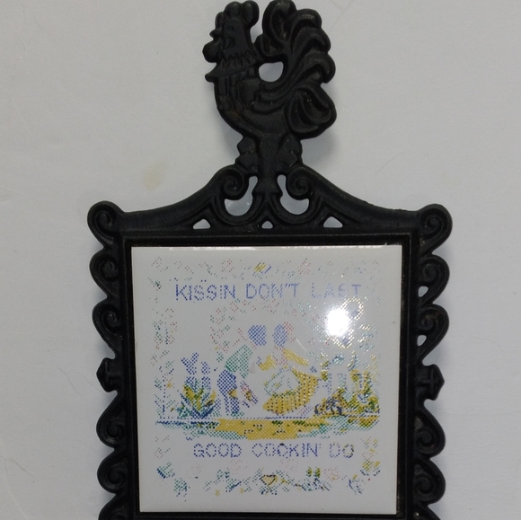 Artmart Kitchen Vintage Artmart Cast Iron Tile Trivet Poshmark